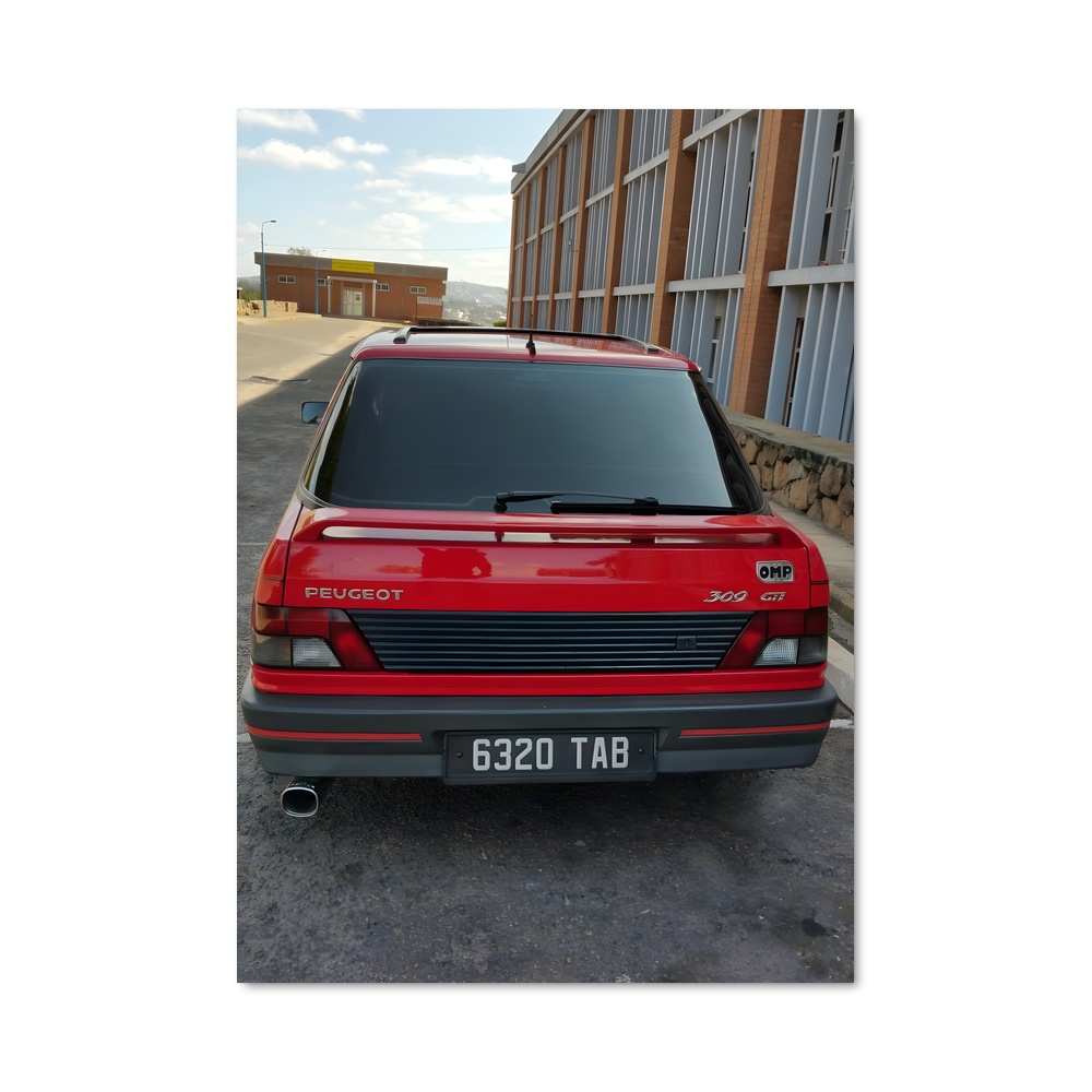 Poster 309 GTI Éclatant – affiche Peugeot